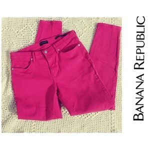 Banana Republic Raspberry Red Skinny Jeans 28